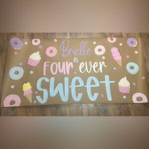 Custom Birthday Banner with Sweet Treats Design